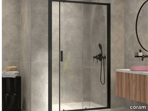 AVENUE - Niche glass shower cabin with sliding door _ coram