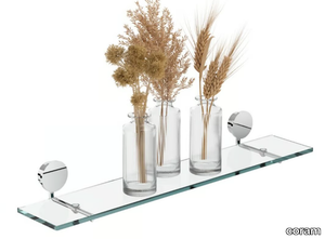 OPAL CHROME - Glass bathroom wall shelf _ coram