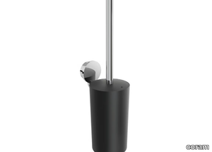 OPAL CHROME - Wall-mounted stainless steel toilet brush _ coram