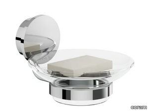 OPAL CHROME - Glass and Stainless Steel soap dish _ coram