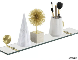 OPAL GOLD - Glass bathroom wall shelf _ coram