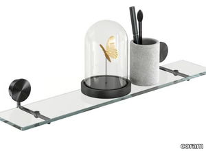 OPAL BRUSHED - Glass bathroom wall shelf _ coram