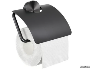 OPAL BRUSHED - Stainless steel toilet roll holder with cover _ coram