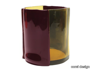 FOUR LINES M - Round resin vase _ corsi design