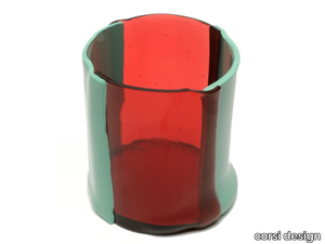 FOUR LINES M - Round resin vase _ corsi design