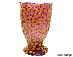 ROCK M - Round resin vase _ corsi design