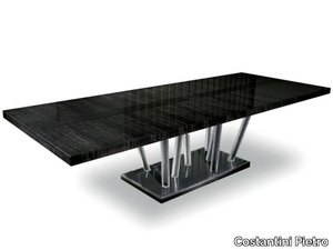 COOL - Rectangular wooden table with Murano glass details _ Costantini Pietro