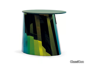 PLI LOW - Low crystal and steel side table _ ClassiCon