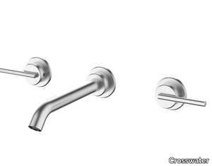 3ONE6 LEVER - 3 hole wall-mounted washbasin tap _ Crosswater