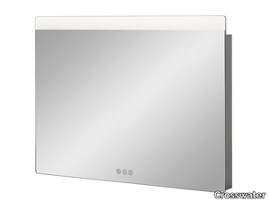 GLIDE II - Wall-mounted rectangular mirror with integrated lighting _ Crosswater