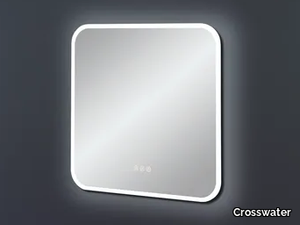 SVELTE - Square wall-mounted mirror with integrated lighting _ Crosswater