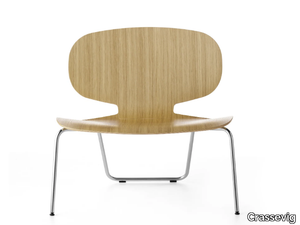 ALIS XXL - Stackable wood veneer easy chair _ Crassevig