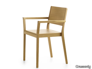 ESSE PS - Stackable chair with armrests _ Crassevig