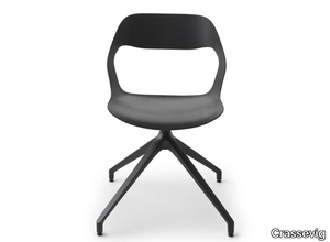 MIXIS AIR R PB - Swivel trestle-based polypropylene chair _ Crassevig