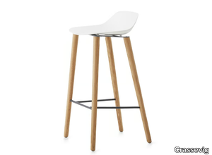 POLA LOW 73/4W - Polypropylene barstool with footrest _ Crassevig