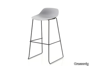 POLA LOW 73/SB - Sled base polypropylene barstool with footrest _ Crassevig