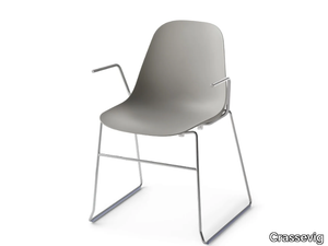 POLA LIGHT P SB - Stackable sled base polypropylene chair _ Crassevig