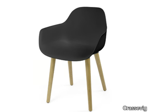 POLA ROUND P/4W ECO - Polypropylene chair with armrests _ Crassevig