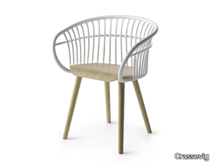 STEM P 4W - Chair with armrests _ Crassevig