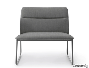 AURA LR SB - Sled base upholstered easy chair _ Crassevig