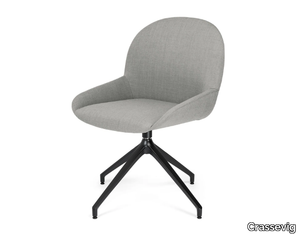 ELBA R PB - Swivel upholstered trestle-based chair _ Crassevig