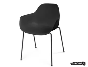 POLA ROUND P/4L ECO - Polypropylene chair with armrests _ Crassevig