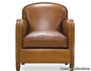 GORDON ORIGINS - Leather armchair with armrests _ Crearte Collections