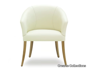 DOR ORIGINS - Upholstered leather chair with armrests _ Crearte Collections