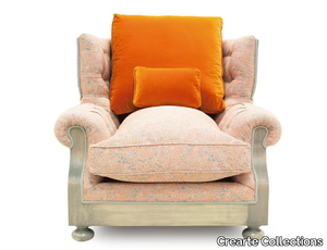 DORIAN ESSENCE - Bergere fabric armchair with armrests _ Crearte Collections