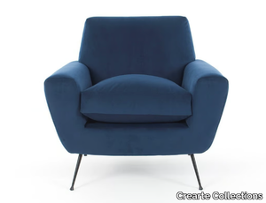 DIAMOND CONTEMPORAIN - Velvet armchair with armrests _ Crearte Collections