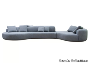 LAB ORGANIC - Curved double-sided fabric sofa _ Crearte Collections