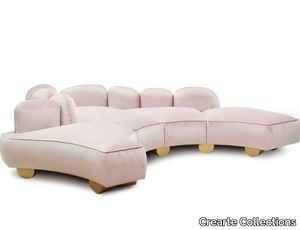 LAB COTIGNAC - Sectional curved velvet sofa _ Crearte Collections