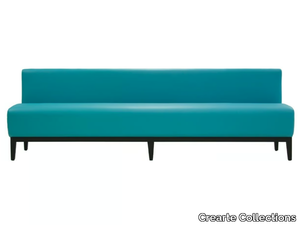 LISO CONTEMPORAIN - Leather bench with back _ Crearte Collections