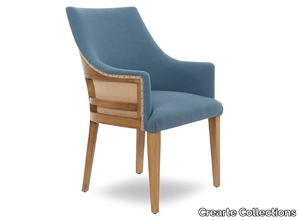 LUDWIG ESSENCE - Fabric chair with armrests _ Crearte Collections