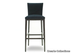 LUXOR ESSENCE - High velvet stool with footrest with back _ Crearte Collections