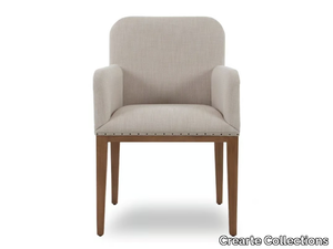 MAURO ARM ESSENCE - Upholstered fabric chair with armrests _ Crearte Collections