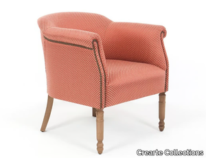 PARIS LOW ORIGINS - Fabric easy chair with armrests _ Crearte Collections