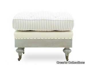 RUFUS ESSENCE - Upholstered fabric footstool _ Crearte Collections