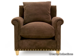 WINSTON ORIGINS - Leather armchair with armrests _ Crearte Collections
