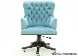 CAPITAL ORIGINS - Height-adjustable swivel velour executive chair with armrests _ Crearte Collections