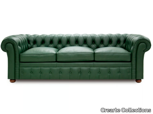 CHESTERFIELD CLASSIC ORIGINS - 3 seater tufted leather sofa bed _ Crearte Collections