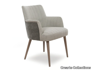 KEL ARM CONTEMPORAIN - Fabric chair with armrests _ Crearte Collections