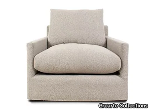 IPANEMA CONTEMPORAIN - Jute armchair with removable cover with armrests _ Crearte Collections