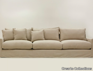 IPANEMA CONTEMPORAIN - 4 seater jute sofa with removable cover _ Crearte Collections