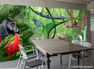 OLIVER - Fire retardant Tropical wallpaper _ creativespace