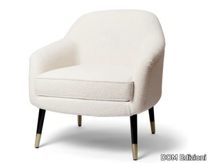 BERNADETTE TEA - Upholstered fabric easy chair with armrests _ DOM Edizioni