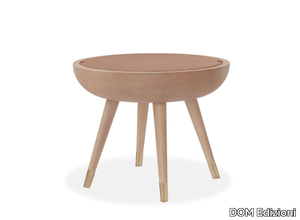 LUDO - Round wooden coffee table with tray _ DOM Edizioni