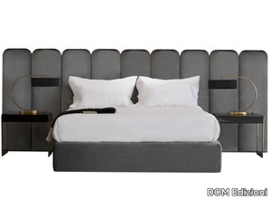 VIRGILIO - Fabric king size bed with upholstered headboard _ DOM Edizioni