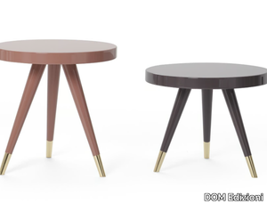 ANDREA GUERIDON - Low round wooden coffee table _ DOM Edizioni