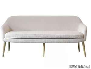 BERNADETTE DINNER - Upholstered fabric bench with back _ DOM Edizioni